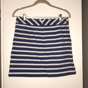 Nautical, navy striped skirt